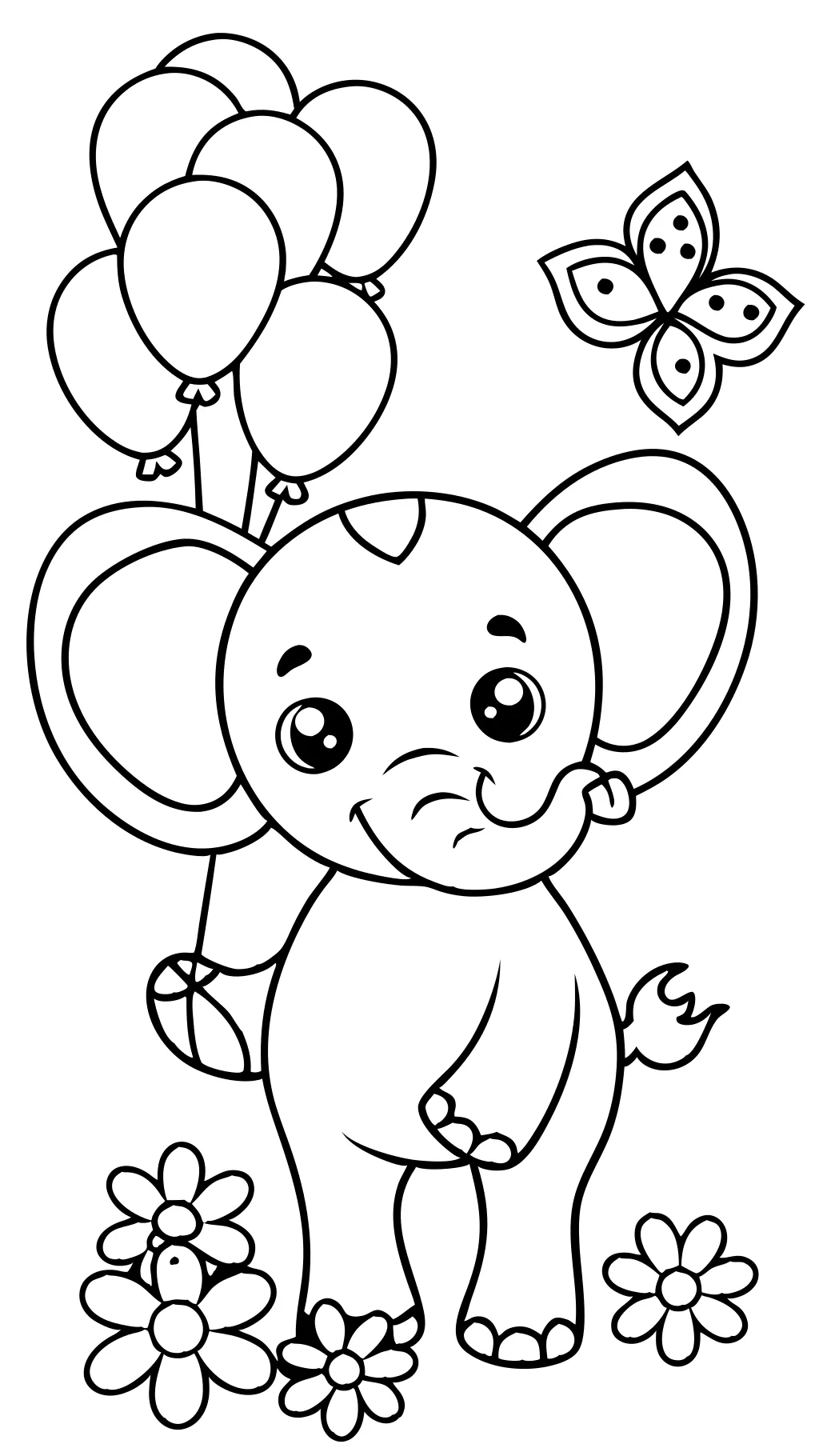 coloriages d’éléphants mignons